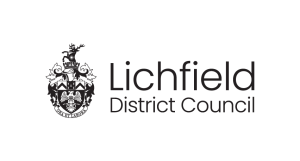 Black Lichfield District Council logo