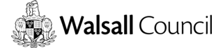 Black Walsall Council logo